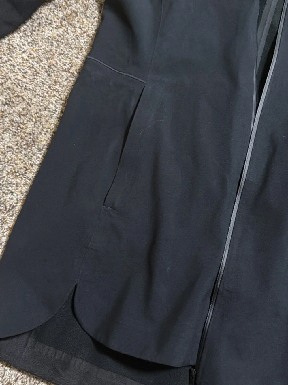 lululemon athletica Black Hooded Jacket with Tag Detail